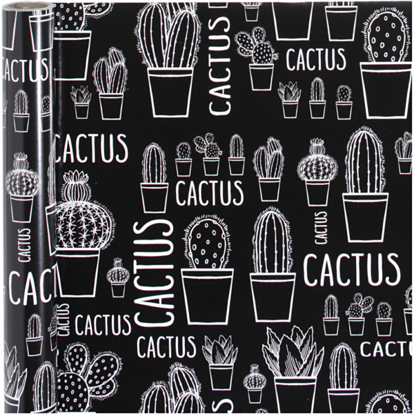 Geschenkpapier, Kaktus, B 50 cm, 80 g, 5 m/ 1 Rolle – Bild 3