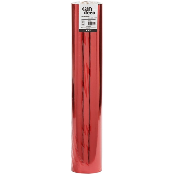 Geschenkpapier, B 50 cm, 65 g, Rot, 100 m/ 1 Rolle – Bild 2