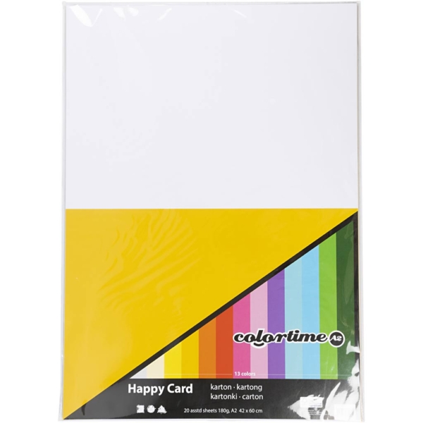 Frühlingskarton, A2, 420x594 mm, 180 g, Sortierte Farben, 20 Bl. sort./ 1 Pck – Bild 2