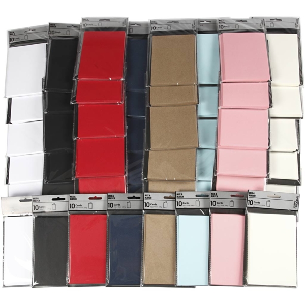 Karten, Kartengröße 10,5x15 cm, 220 g, Sortierte Farben, 8x10 Pck/ 1 Pck – Bild 2
