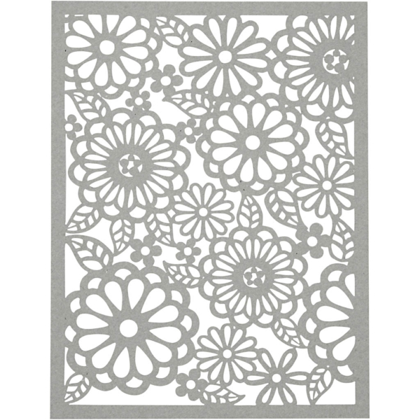 Block aus Karton mit Spitzen-Muster, A6, 104x146 mm, 200 g, Schwarz, Natur, Grau, Weiß, 24 Stk/ 1 Pck – Bild 2