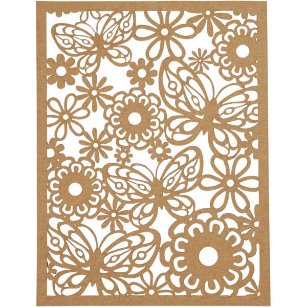 Block aus Karton mit Spitzen-Muster, A6, 104x146 mm, 200 g, Schwarz, Natur, Grau, Weiß, 24 Stk/ 1 Pck – Bild 3
