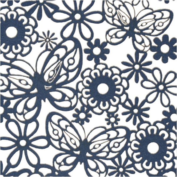 Karton mit Spitze, 10,5x15 cm, 200 g, Blau, 10 Stk/ 1 Pck – Bild 3