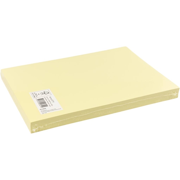 Karton, farbig, A4, 210x297 mm, 180 g, Hellgelb, 100 Bl./ 1 Pck – Bild 3