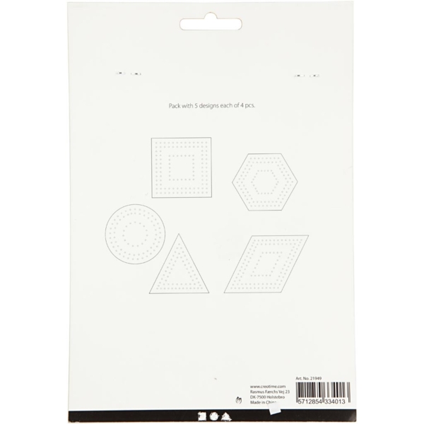 Stickkarton, Geometrische Formen, Größe 10-17 cm, Weiß, 20 Stk/ 1 Pck – Bild 3