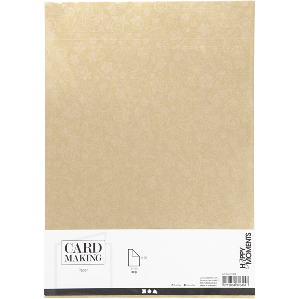 Papier, A4, 210x297 mm, 80 g, Gold, 20 Bl./ 1 Pck – Bild 2