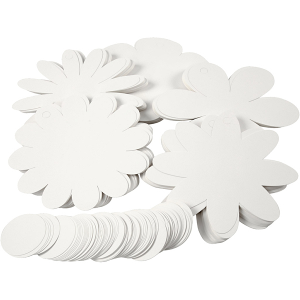 Blumen, D 20 cm, 400 g, Weiß, 5x20 Stk/ 1 Pck