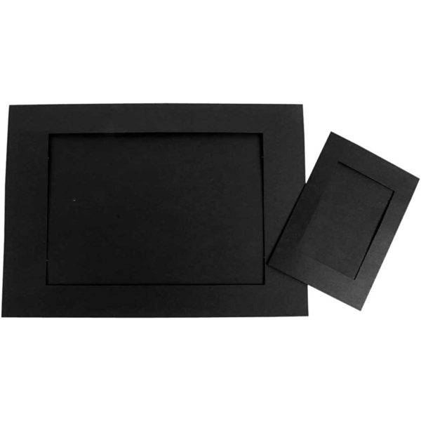 Passepartout-Rahmen, Größe A4+A6 , 180 g, Schwarz, 2x60 Stk/ 1 Pck – Bild 2
