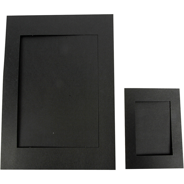 Passepartout-Rahmen, Größe A4+A6 , 180 g, Schwarz, 2x60 Stk/ 1 Pck – Bild 4