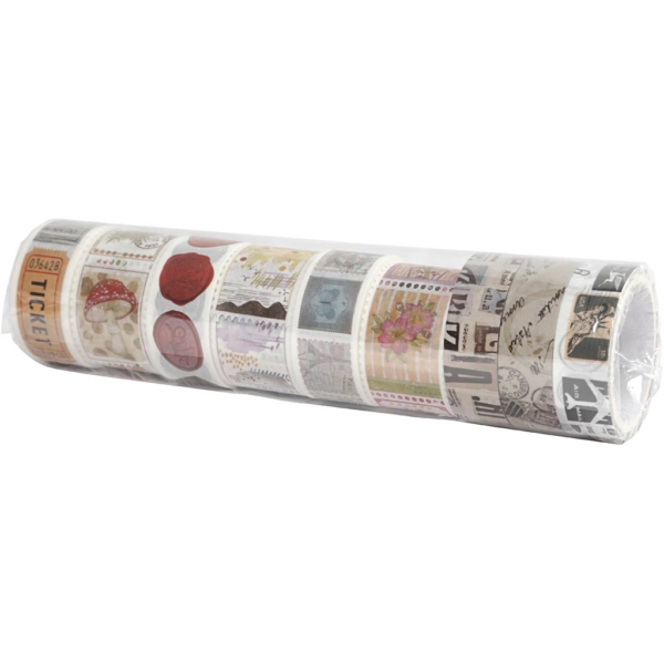 Washi Tape, L 3+5 m, B 15+25 mm, 9 Rolle/ 1 Pck – Bild 3