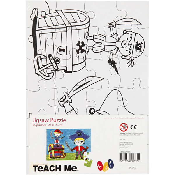 Puzzle, Größe 15x21 cm, Weiß, 16 Stk/ 1 Pck – Bild 2