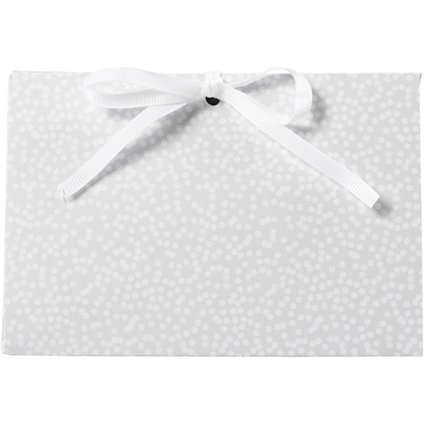 Geschenkverpackung, Punkte, Größe 15x7x8 cm, 250 g, Grau, 3 Stk/ 1 Pck – Bild 2