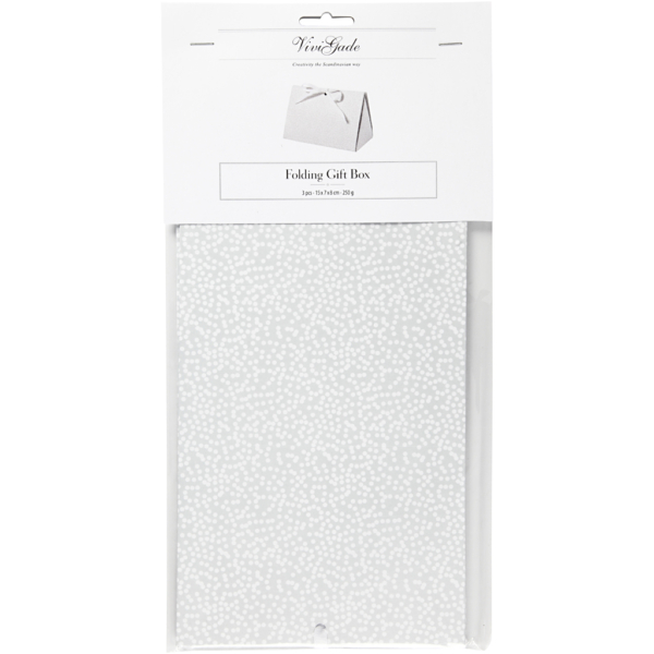 Geschenkverpackung, Punkte, Größe 15x7x8 cm, 250 g, Grau, 3 Stk/ 1 Pck – Bild 3