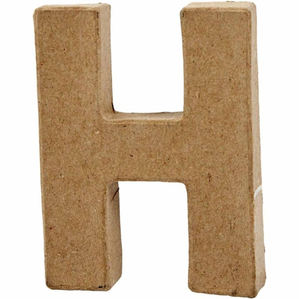 Buchstaben, H, H 10 cm, B 7,6 cm, Dicke 1,7 cm, 1 Stk – Bild 2