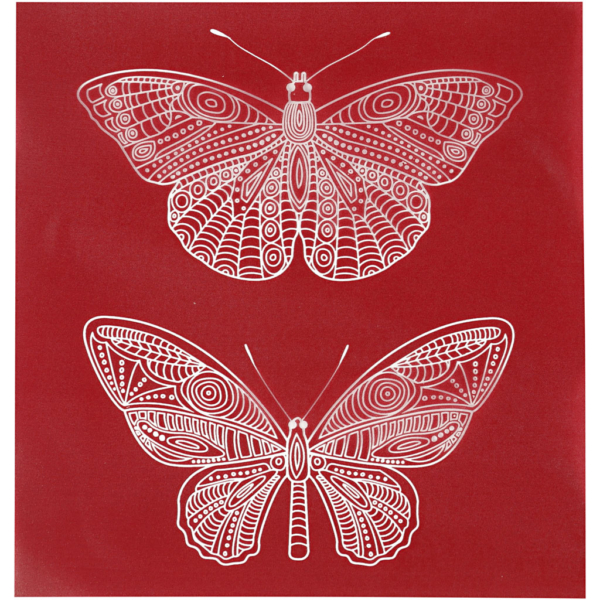 Siebdruck-Schablonen, Schmetterlinge, 20x22 cm, 1 Bl.