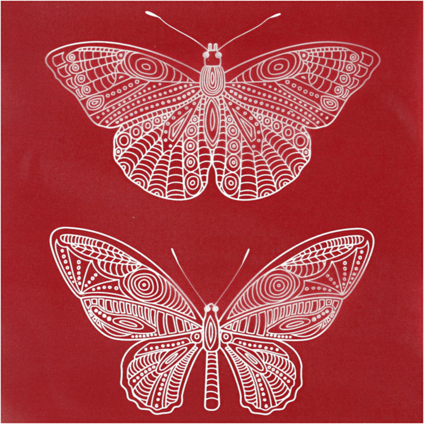 Siebdruck-Schablonen, Schmetterlinge, 20x22 cm, 1 Bl. – Bild 3