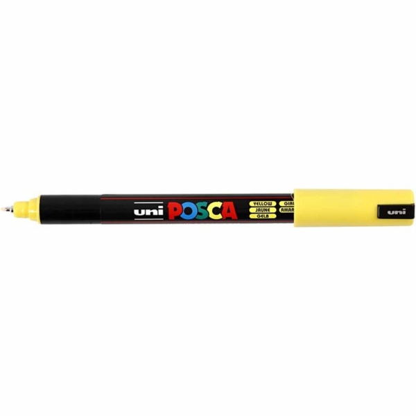 Posca Marker , Nr. PC-1MR, Strichstärke 0,7 mm, Gelb, 1 Stk – Bild 3