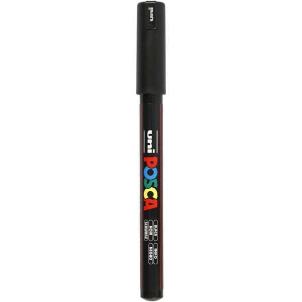 Posca Marker , Nr. PC-1MR, Strichstärke 0,7 mm, Schwarz, 1 Stk