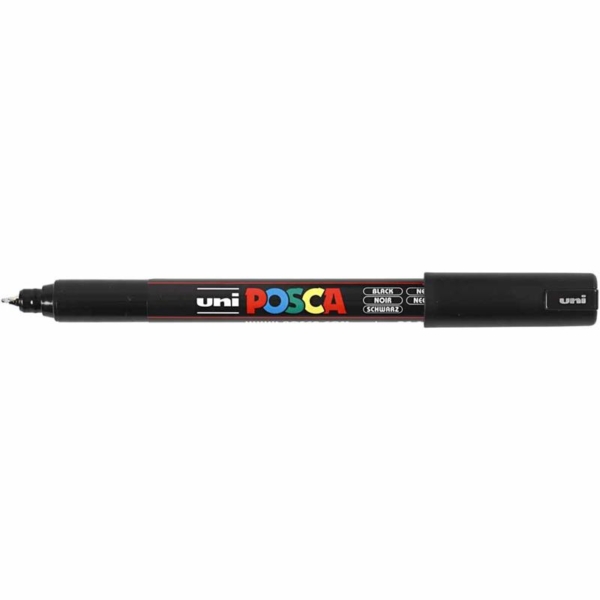 Posca Marker , Nr. PC-1MR, Strichstärke 0,7 mm, Schwarz, 1 Stk – Bild 3