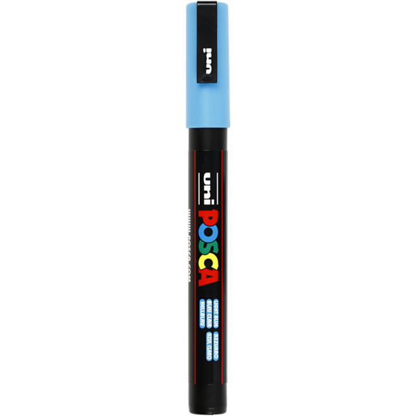 Posca Marker , Nr. PC-3M, Strichstärke 0,9-1,3 mm, Hellblau, 1 Stk