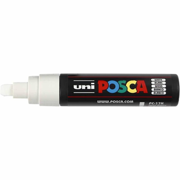 Posca Marker , Nr. PC-17K, Strichstärke 15 mm, Weiß, 1 Stk – Bild 3