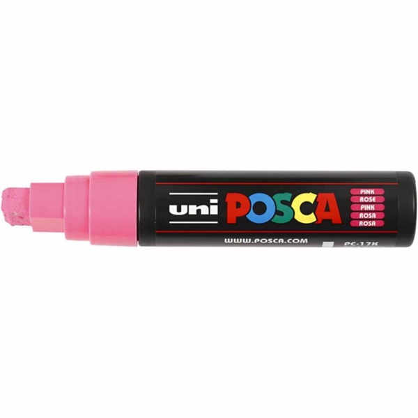 Posca Marker , Nr. PC-17K, Strichstärke 15 mm, Pink, 1 Stk – Bild 4
