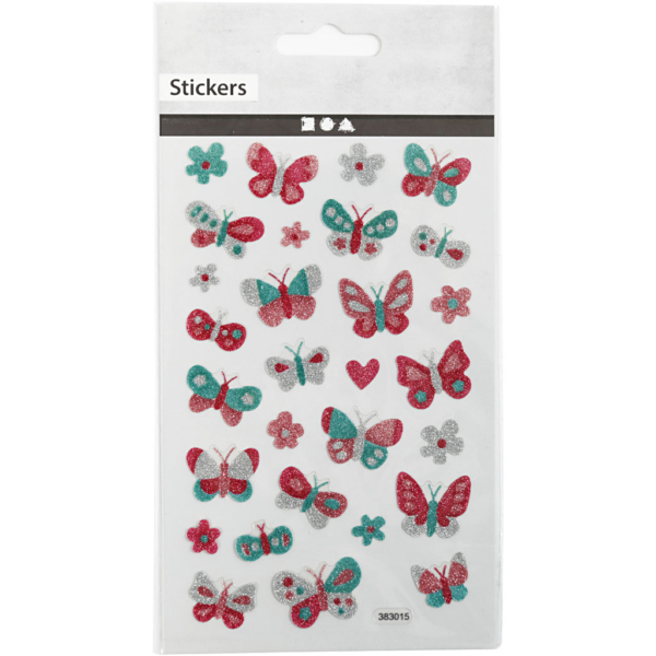 Glitzer-Sticker, Schmetterlinge, 10x16 cm, 1 Bl. – Bild 2
