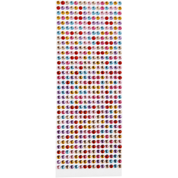 Strassstein-Sticker, D 4-6 mm, 16x9,5 cm, Sortierte Farben, 10 Bl./ 1 Pck – Bild 4