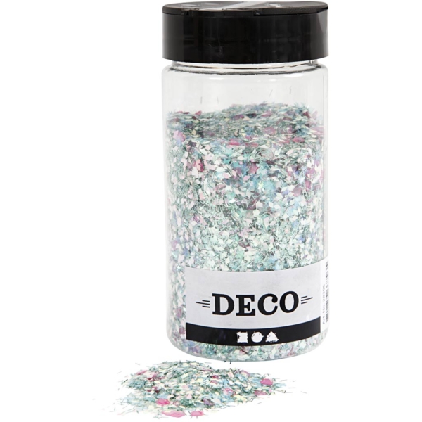 Pailetten-/Glitter - Sortiment, Pastellfarben, 170 g/ 1 Dose – Bild 3