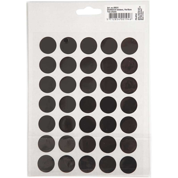 Tafel-Sticker, Kreise und Sprechblasen, 14x18 cm, Schwarz, 2 Bl. sort./ 1 Pck – Bild 3