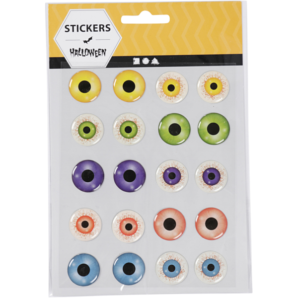 3D-Augen-Sticker, D 20 mm, 1 Bl. – Bild 2