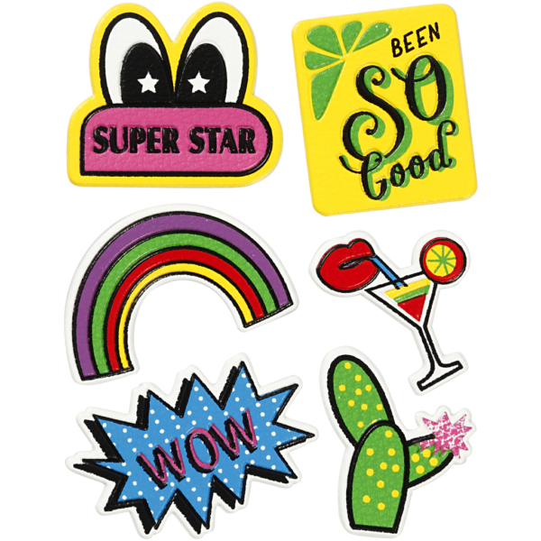 Weiche Aufkleber, "Super star", 12,2x17,75 cm, 1 Bl. – Bild 3