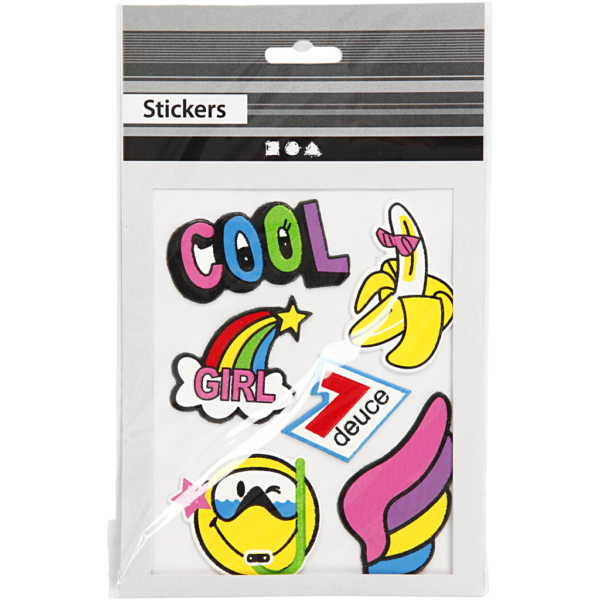 Weiche Aufkleber, "Cool girl", 12,2x17,75 cm, 1 Bl. – Bild 2