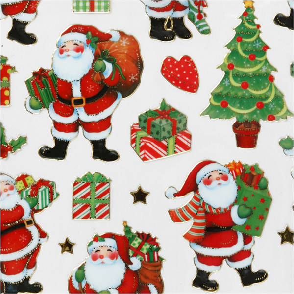 Sticker, Klassische Weihnachtsfiguren, 15x16,5 cm, 1 Bl. – Bild 3