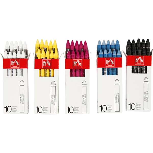 Neocolor II, L 10 cm, Sortierte Farben, 5x10 Stk/ 1 Pck