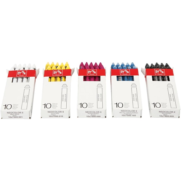 Neocolor II, L 10 cm, Sortierte Farben, 5x10 Stk/ 1 Pck – Bild 2