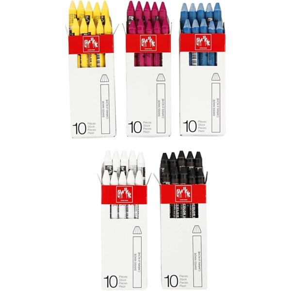 Neocolor II, L 10 cm, Sortierte Farben, 5x10 Stk/ 1 Pck – Bild 3