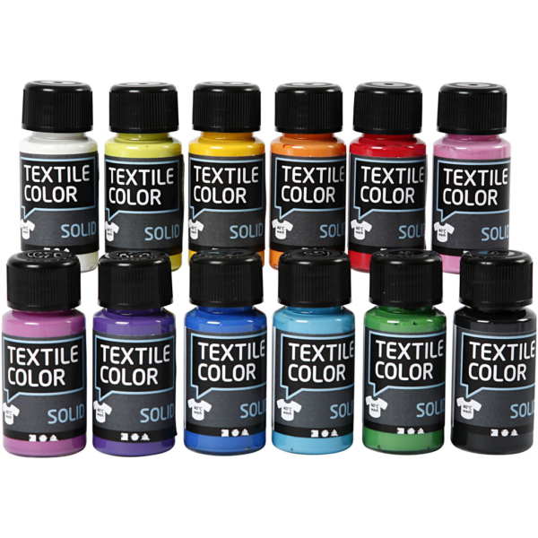 Textile Solid, Deckend, Sortierte Farben, 12x50 ml/ 1 Pck – Bild 3
