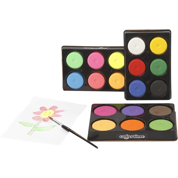 Wasserfarben, H 19 mm, D 57 mm, Zusätzliche Farben, 1 Pck – Bild 5