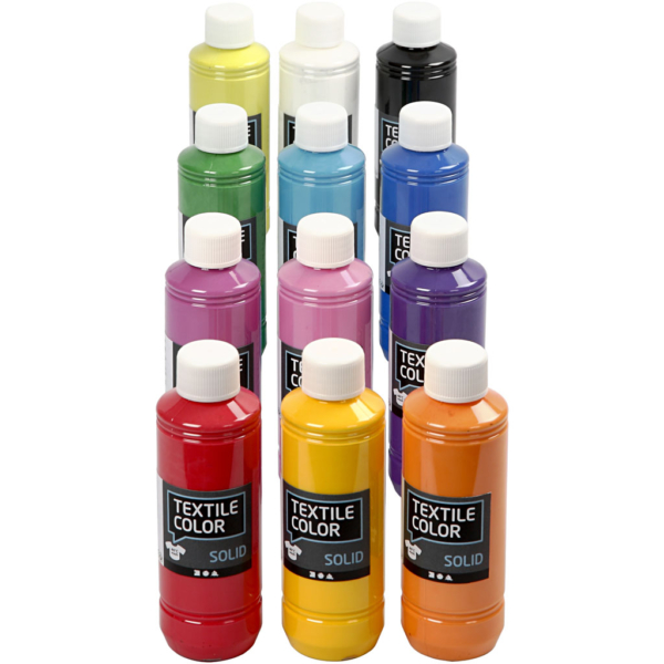 Textile Solid, Deckend, Sortierte Farben, 12x250 ml/ 1 Pck – Bild 2