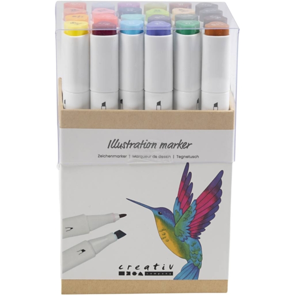 Zeichenmarker, Strichstärke 1+8 mm, Zusätzliche Farben, 24 Stk/ 1 Pck – Bild 4