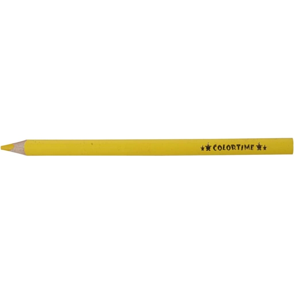 Colortime Buntstifte, L 17,45 cm, Mine 5 mm, JUMBO, Gelb, 12 Stk/ 1 Pck – Bild 6