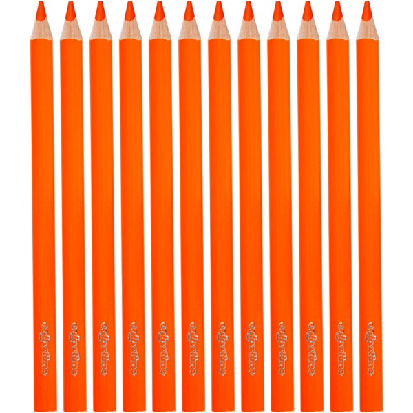Colortime Buntstifte, L 17,45 cm, Mine 5 mm, JUMBO, Orange, 12 Stk/ 1 Pck – Bild 2