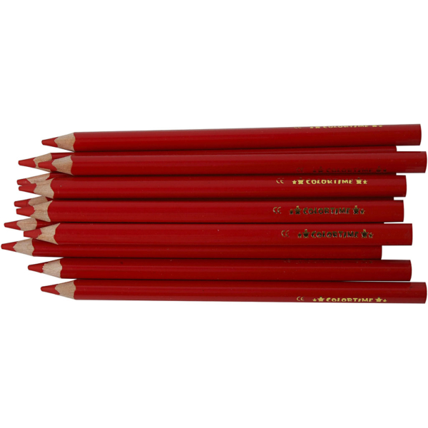 Colortime Buntstifte, L 17,45 cm, Mine 5 mm, JUMBO, Rot, 12 Stk/ 1 Pck – Bild 2