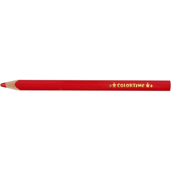Colortime Buntstifte, L 17,45 cm, Mine 5 mm, JUMBO, Rot, 12 Stk/ 1 Pck – Bild 6