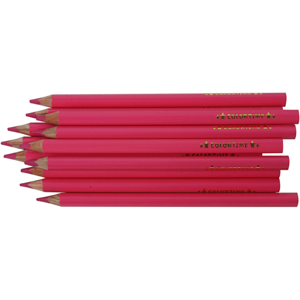 Colortime Buntstifte, L 17,45 cm, Mine 5 mm, JUMBO, Pink, 12 Stk/ 1 Pck – Bild 2