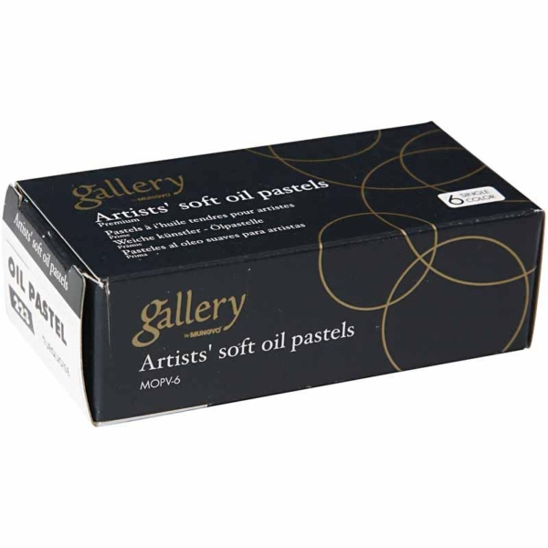 Gallery Ölpastellkreide Premium, L 7 cm, Dicke 11 mm, Türkisblau (223), 6 Stk/ 1 Pck – Bild 3