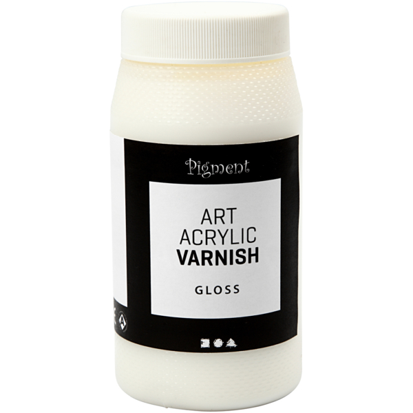Art Acrylic Varnish, Glänzend transparent, Weiß, 500 ml/ 1 Dose – Bild 2