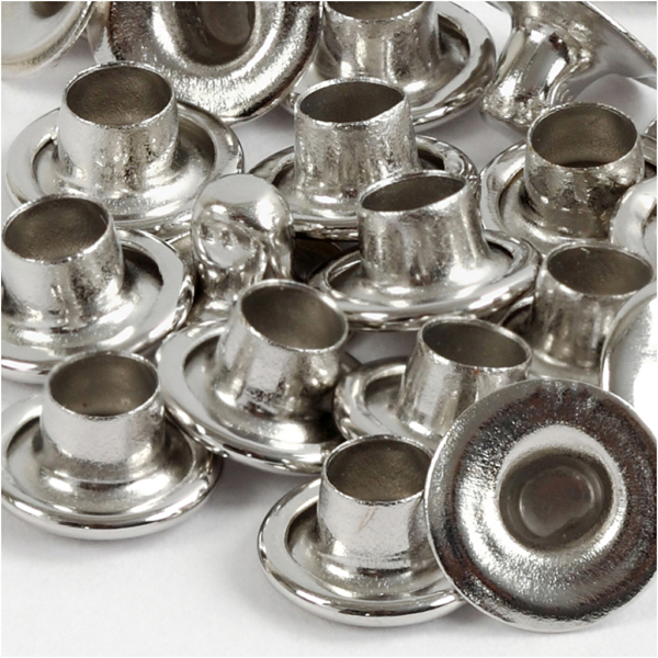 Nieten, D 7 mm, Silber, 50 Stk/ 1 Pck – Bild 3