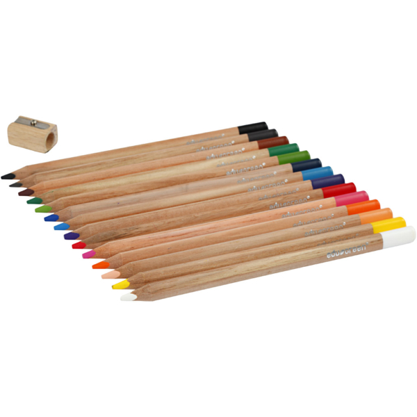 edu Green Jumbo-Buntstifte, Mine 5 mm, Sortierte Farben, 13 Stk/ 1 Pck – Bild 4